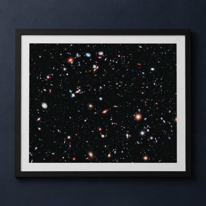 Framed print mockup — Hubble eXtreme Deepfield XDF