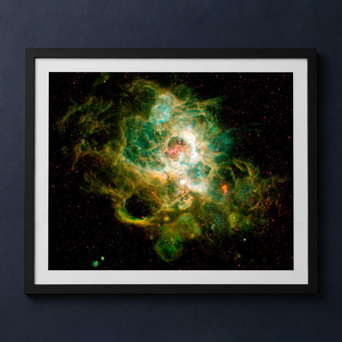Framed print mockup — Hubble Giant Star Birth Region