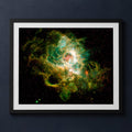 Framed print mockup — Hubble Giant Star Birth Region