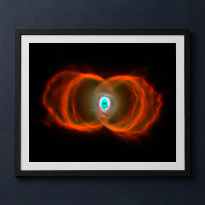 Framed print mockup — Hubble Hourglass Nebula