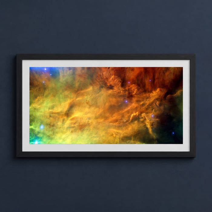 Framed print mockup — Hubble Lagoon Panorama