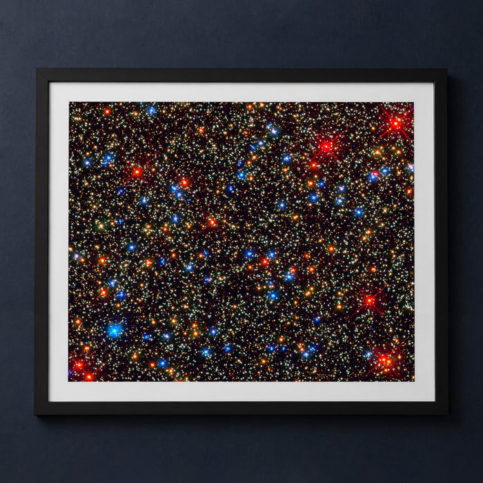 Framed print mockup — Hubble Omega Centauri