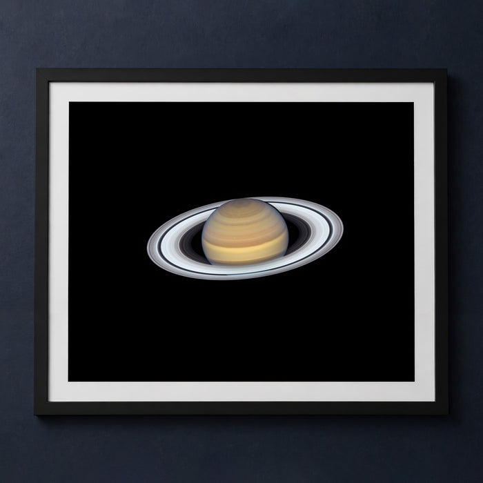 Framed print mockup — Hubble Saturn