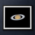 Framed print mockup — Hubble Saturn