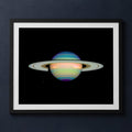 Framed print mockup — Infrared Saturn