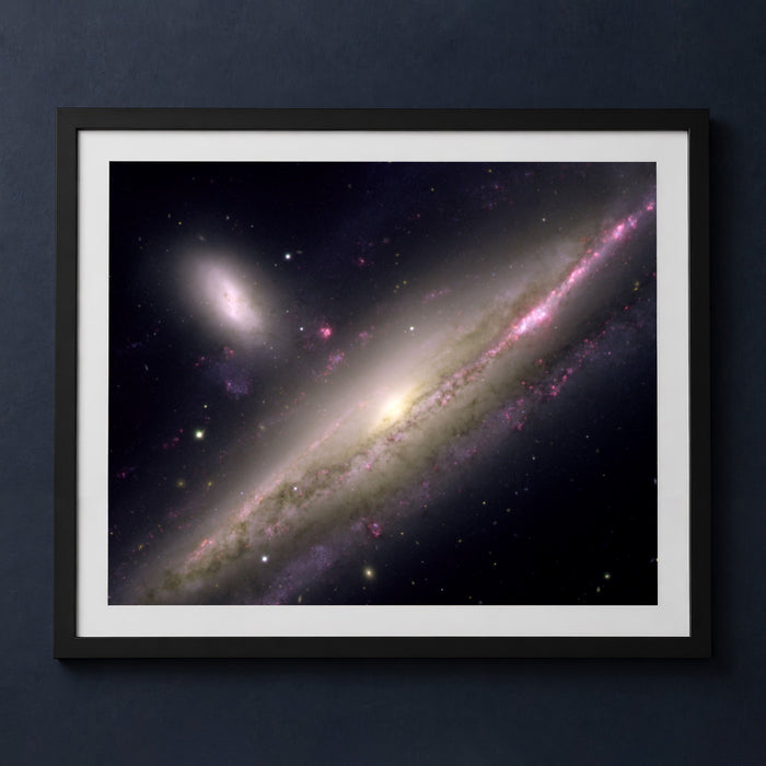 Framed print mockup — Interacting Galaxies