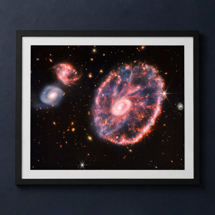 Framed print mockup — James Webb Cartwheel Galaxy