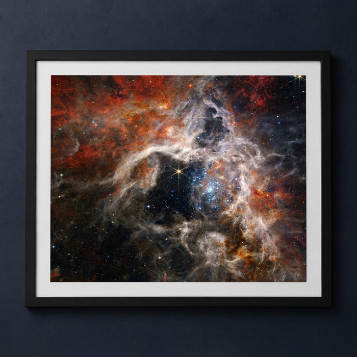 Framed print mockup — James Webb Tarantula Nebula