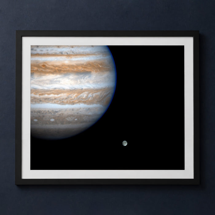 Framed print mockup — Jupiter and Ganymede