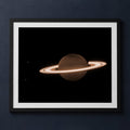 Framed print mockup — JWST Saturn Infrared