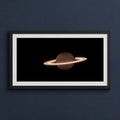 Framed print mockup — JWST Saturn Panorama in Infrared