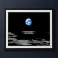 Framed print mockup — Kaguya Earthrise