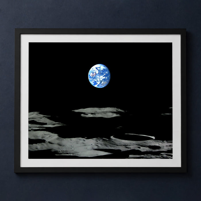 Framed print mockup — Kaguya Earthrise
