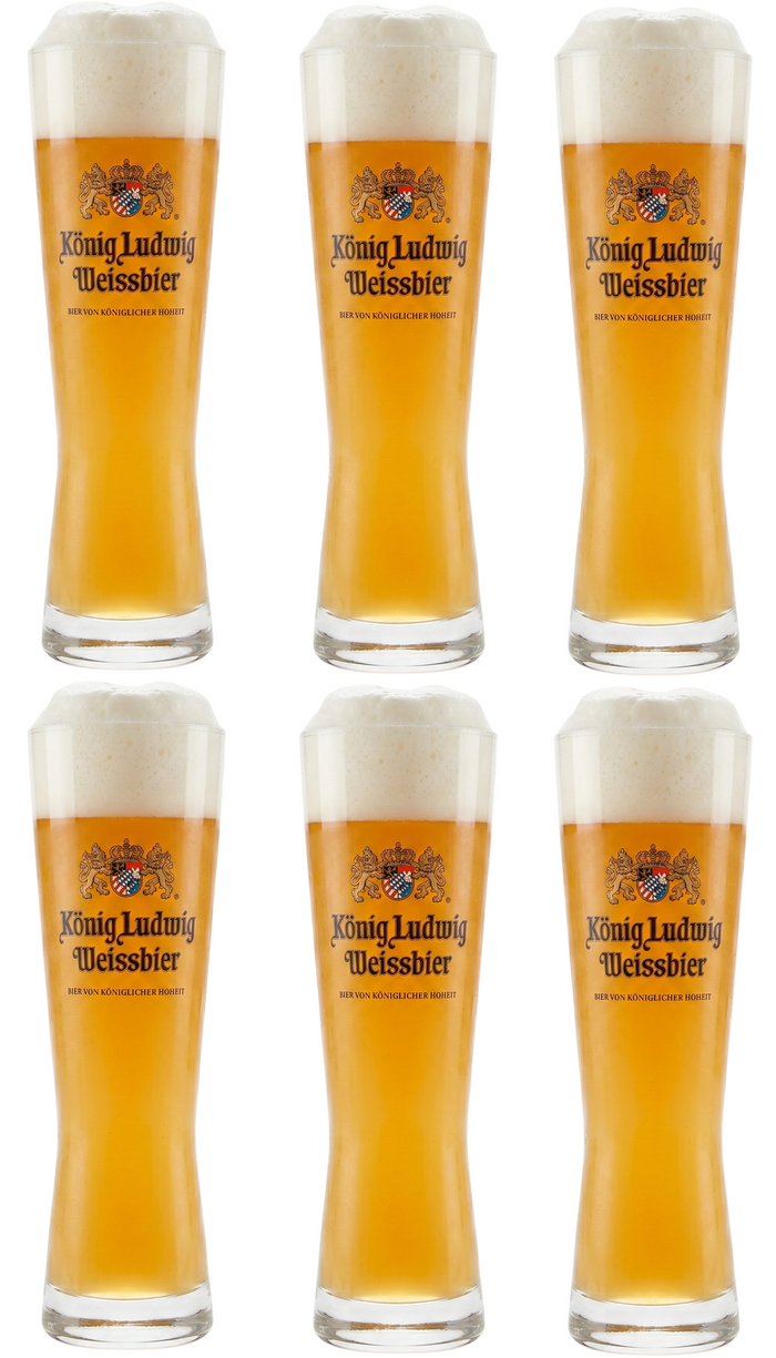 Konig Ludwig Bierglazen Weizen - 500 ml - 6 stuks