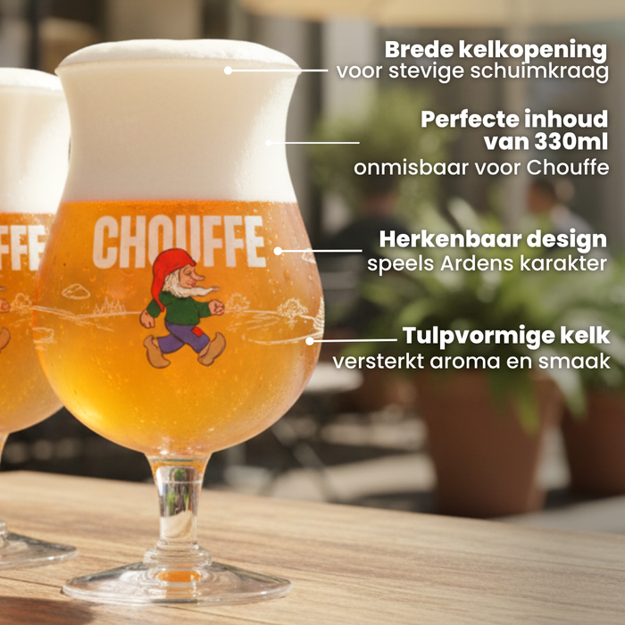La Chouffe Bierglazen - 250 ml - 6 stuks