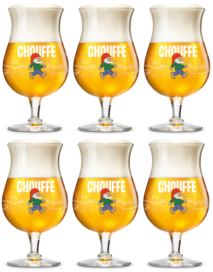 La Chouffe Bierglazen - 330 ml - 6 stuks
