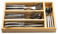 Laguiole Style De Vie Bestekset & Bestekbak - Premium Line - RVS - 24 delig / 6 personen