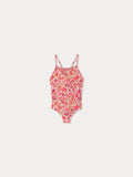 Bonpoint - Laika one-piece swimsuit with pink flowers in Liberty fabric - view 1