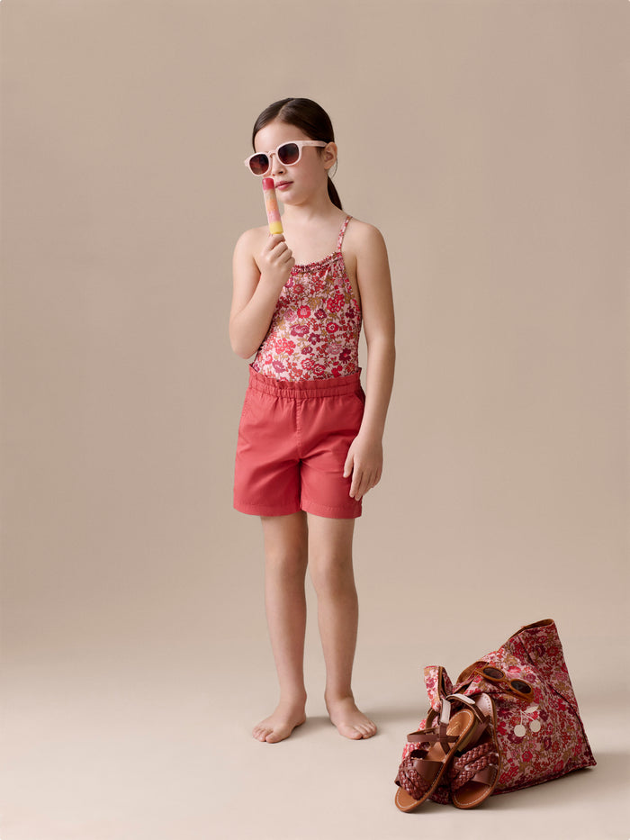 Bonpoint - Laika one-piece swimsuit with pink flowers in Liberty fabric - view 4