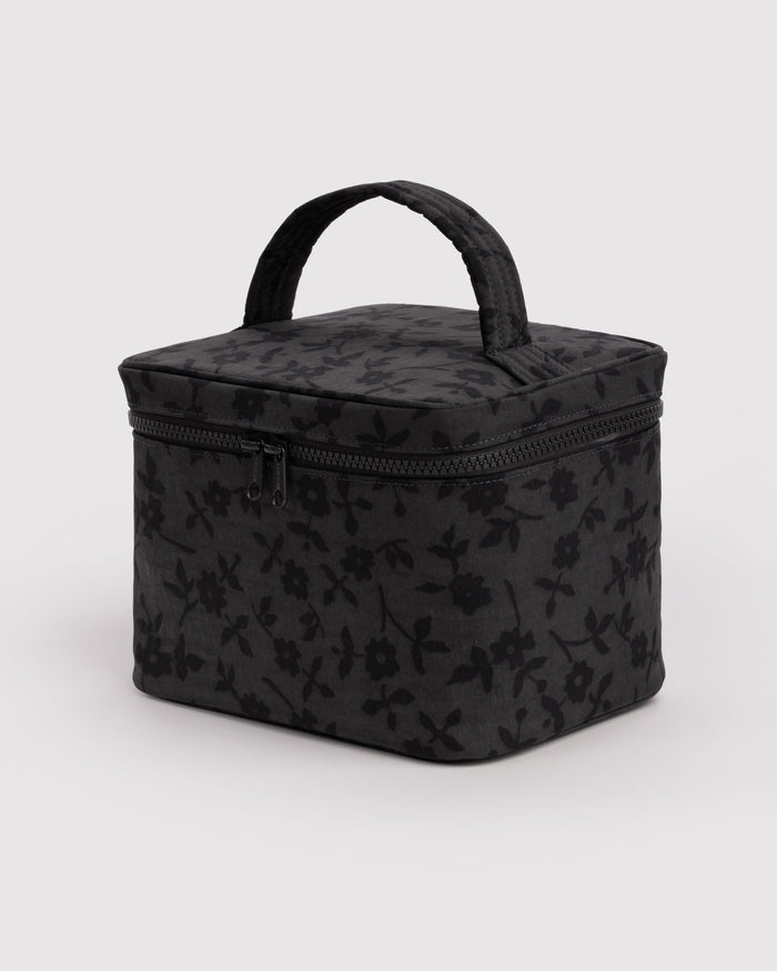 Large Cosmetic Case - Charcoal Ditsy Floral