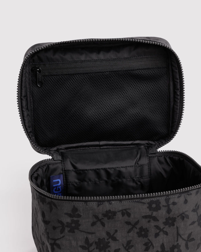Large Cosmetic Case - Charcoal Ditsy Floral
