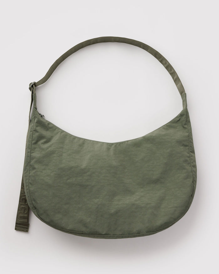 Large Nylon Crescent Bag - Caper