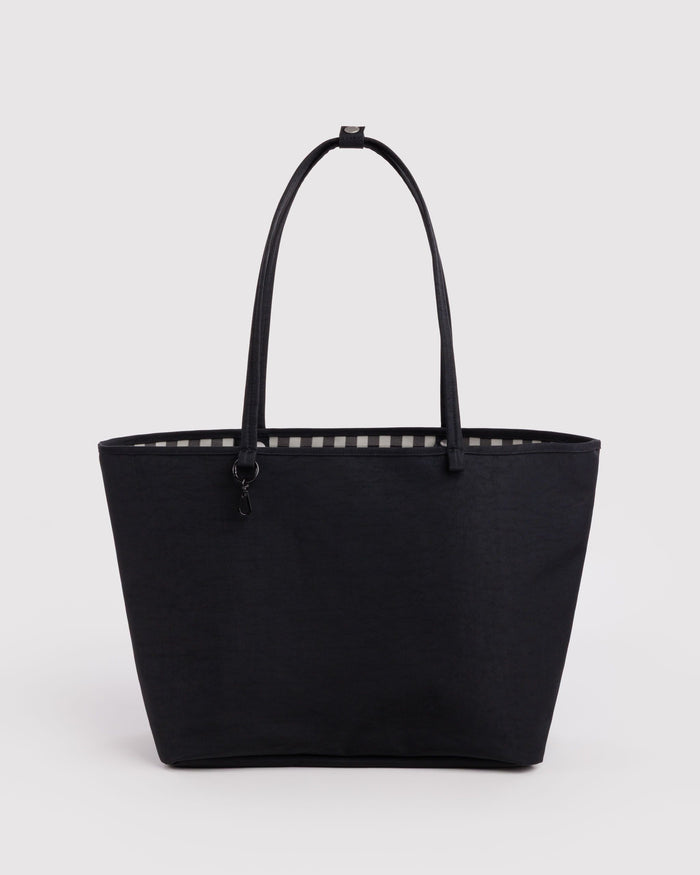 Large Nylon Reversible Tote - Black Mix