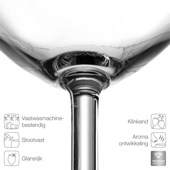 Leonardo Rode Wijnglazen - Daily - 460 ml - 6 stuks