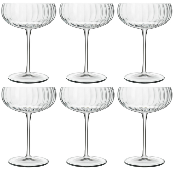 Luigi Bormioli Champagneglazen - Flutes - Champagnecoupe - Speakeasies - 300 ml - 6 Stuks