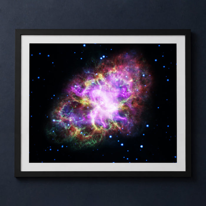 Framed print mockup — M1 Crab Nebula
