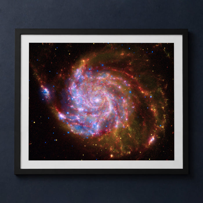 Framed print mockup — M101 Spiral Galaxy