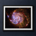 Framed print mockup — M101 Spiral Galaxy