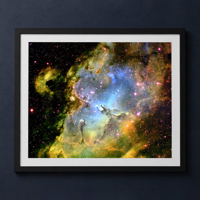 Framed print mockup — M16 Inside the Eagle Nebula