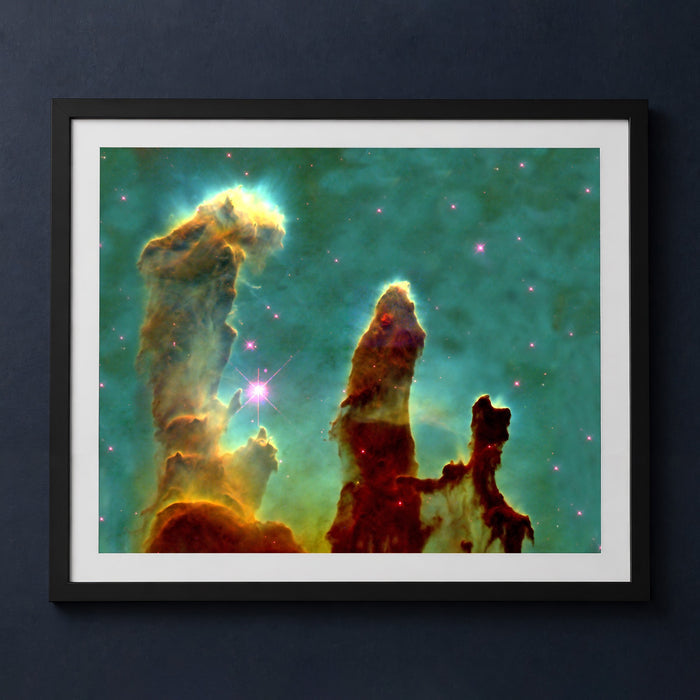 Framed print mockup — M16 Pillars of Creation
