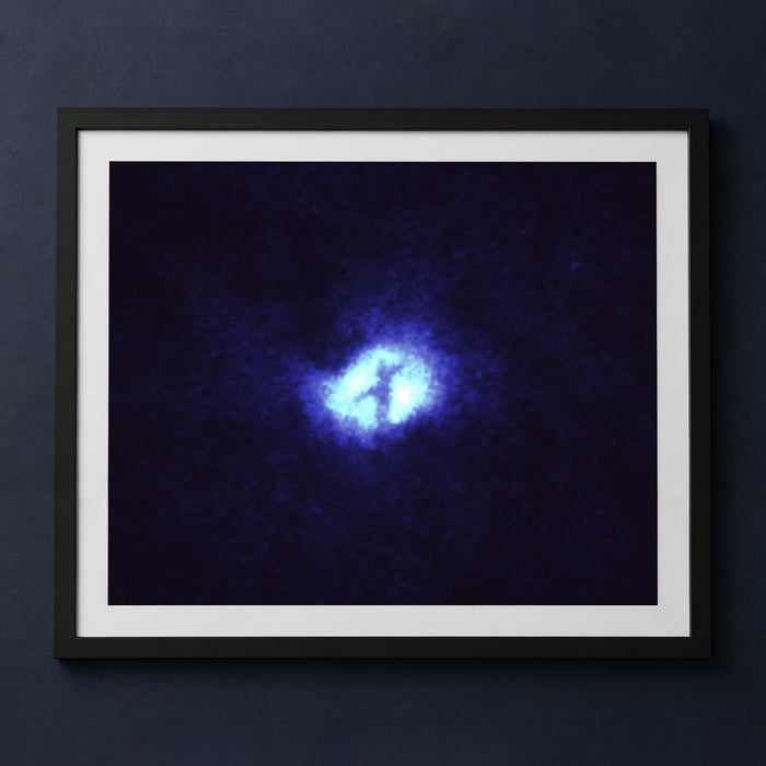 Framed print mockup — M51 Cross of Hubble