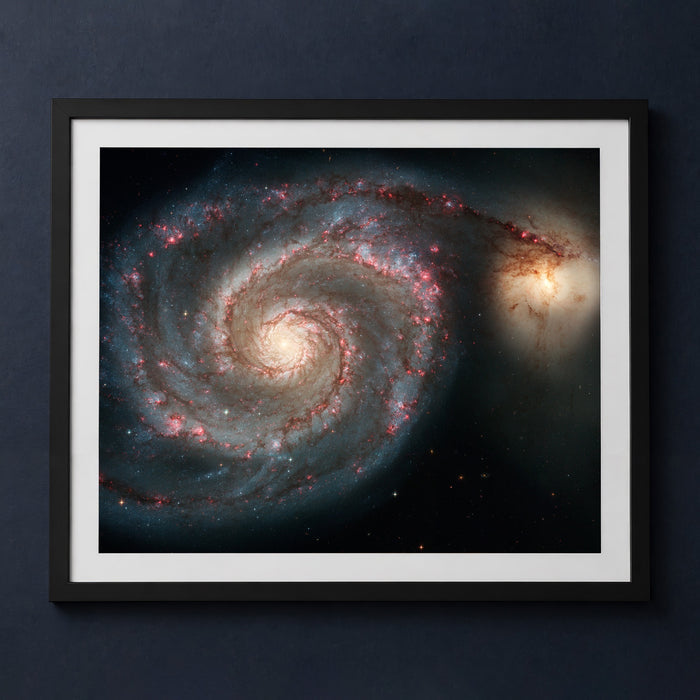 Framed print mockup — M51 Hubble Whirlpool