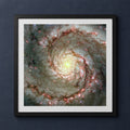 Framed print mockup — M51 Whirlpool Galaxy