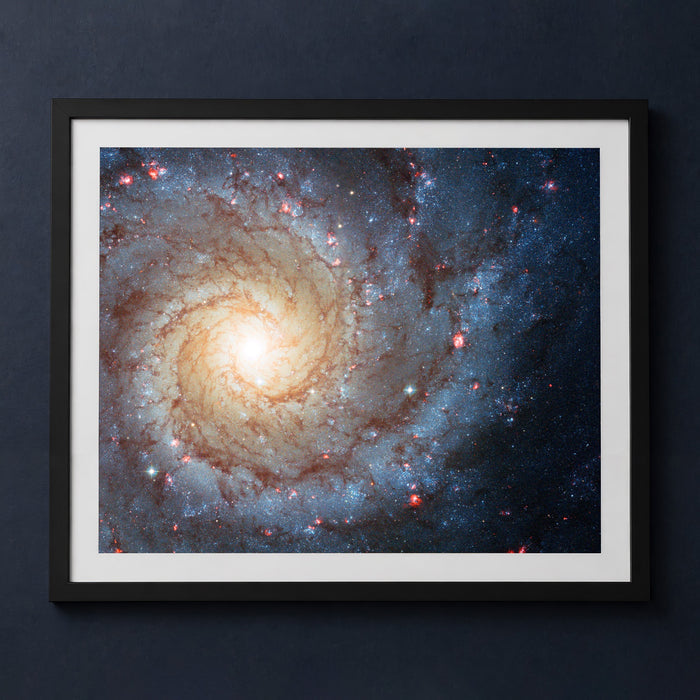 Framed print mockup — M74 Perfect Spiral
