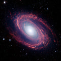 M81 Spitzer Shortwave IR - high resolution space images - Sky Image Lab
