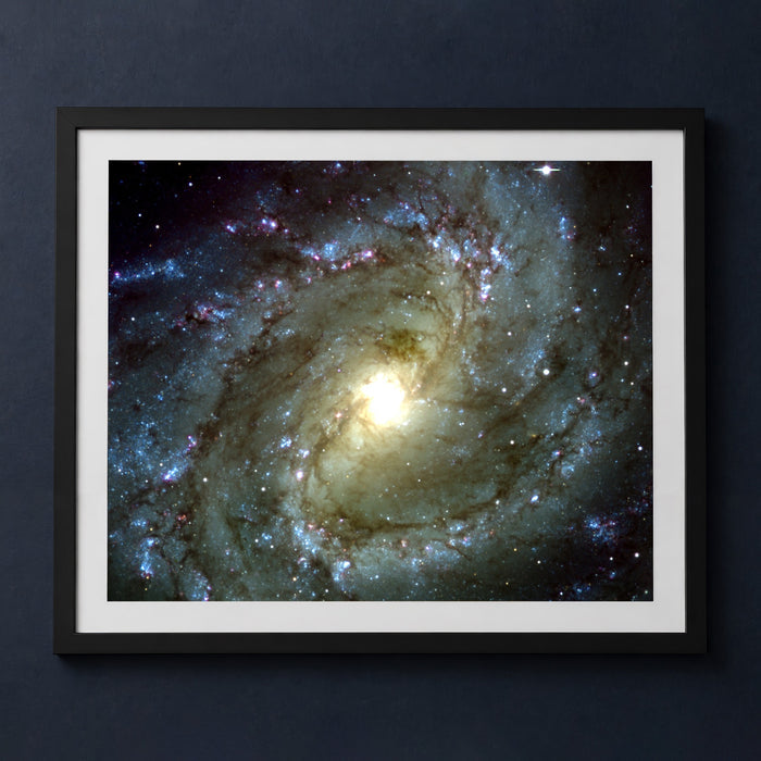 Framed print mockup — M83 Southern Pinwheel