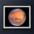 Framed print mockup — Mars Perfect Dust Storm