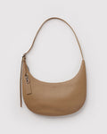 Medium Recycled Leather Flat Crescent - Dune