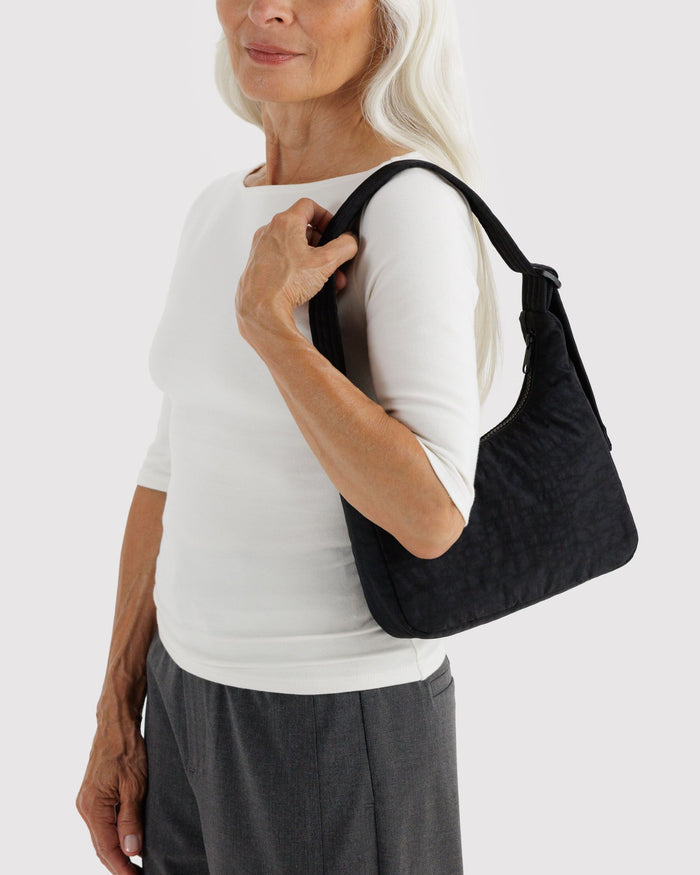 Mini Nylon Shoulder Bag - Black Key Leash
