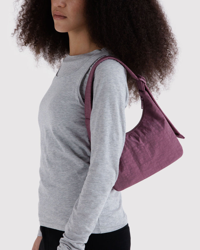 Mini Nylon Shoulder Bag - Wild Plum