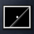 Framed print mockup — Moon Enceladus and Rings