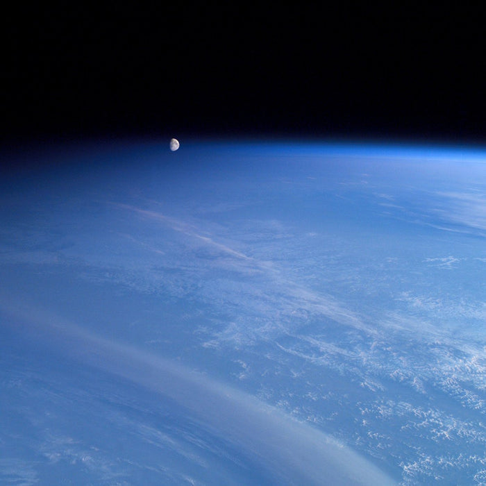 Moonset above Earth - high resolution space images - Sky Image Lab