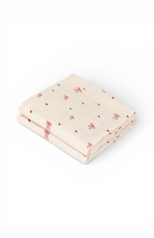 Muslin Cloth 2 pack - Bows