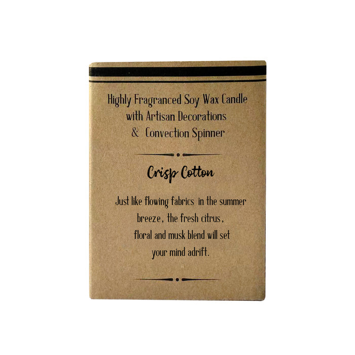 Naked Cello - Convection Spinner Candle 200g - Crisp Cotton