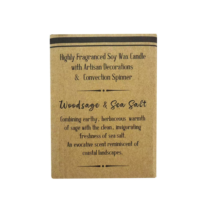 Naked Cello - Convection Spinner Candle 200g - Woodsage & Sea Salt