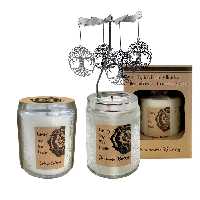 Naked Cello - Convection Spinner Candle x1 with Refill Candle x1